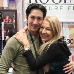 Elisabetta with Chris at Rogiani booth